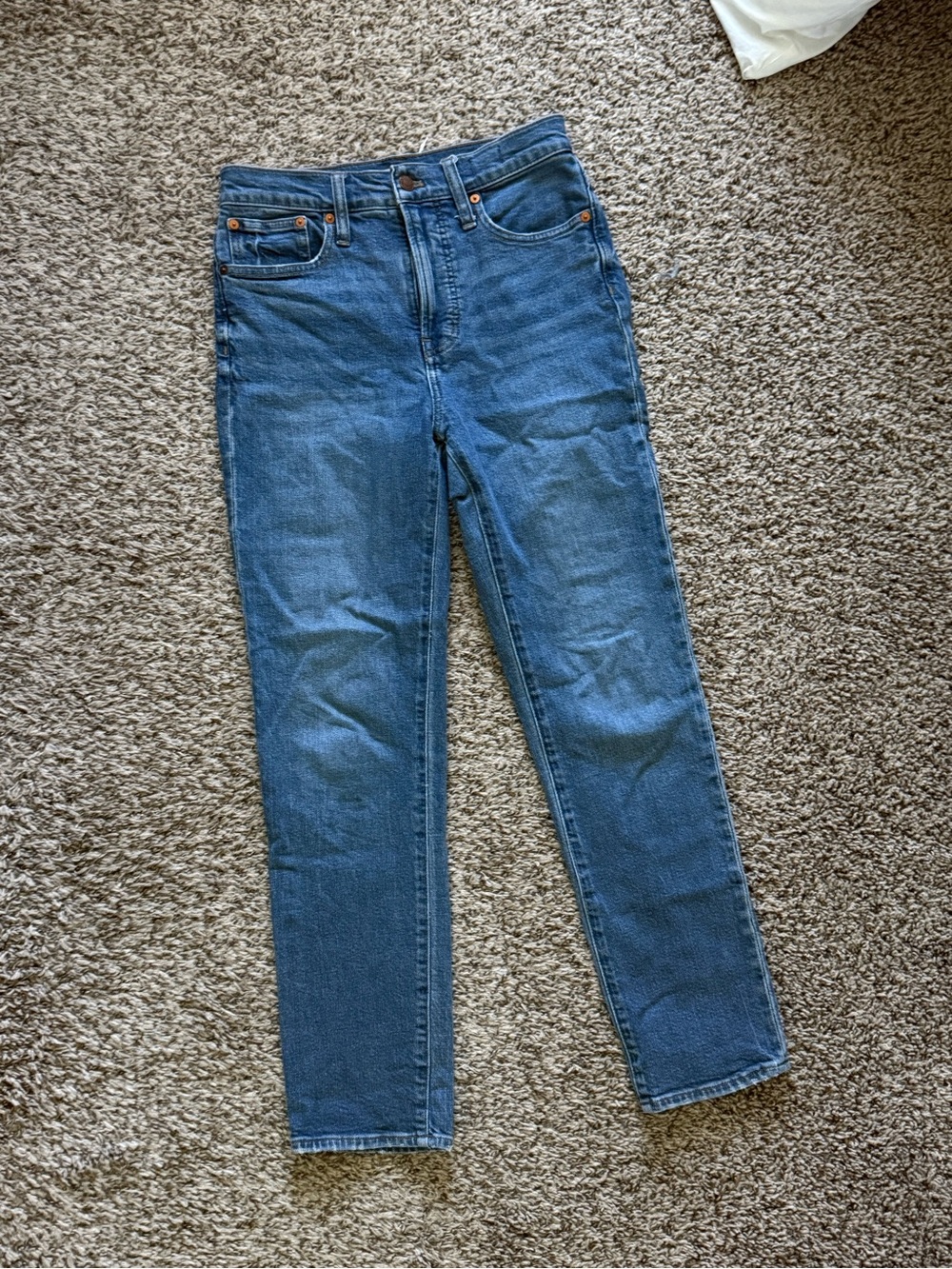 Madewell High-Rise Straight-Leg Jeans in Classic Blue